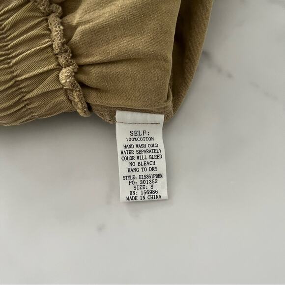 Bohme Brenna mini Skort khaki Sz Small resort wear outdoor hiking boho festival - Picture 7 of 9